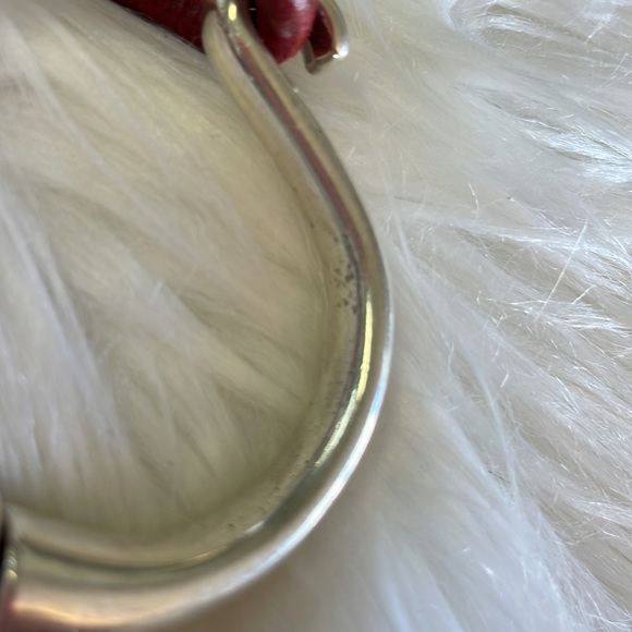 Colorful Genuine Leather bands joined with sterling silver and glass bead . - Picture 5 of 5